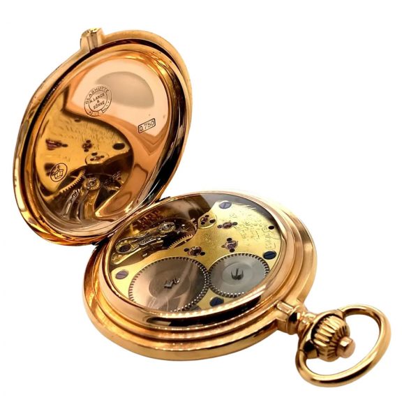 German 18K rose gold hunting cased lever watch Circa 1901 German 18K rose gold hunting cased lever watch Circa 1901