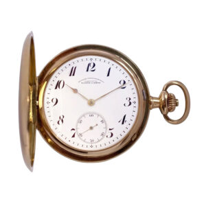 German 14 carat gold hunting cased lever watch Circa 1924