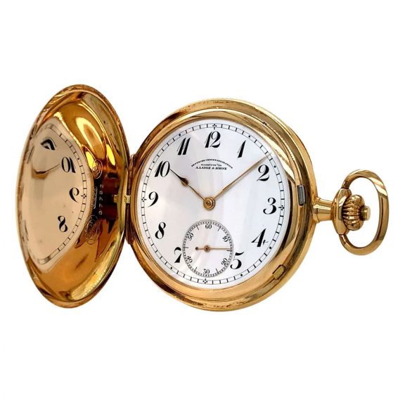 German 14 carat gold hunting cased lever watch Circa 1924 German 14 carat gold hunting cased lever watch Circa 1924