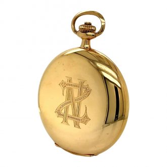German 14 carat gold hunting cased lever watch Circa 1924 German 14 carat gold hunting cased lever watch Circa 1924