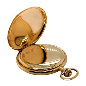 German 14 carat gold hunting cased lever watch Circa 1924 German 14 carat gold hunting cased lever watch Circa 1924
