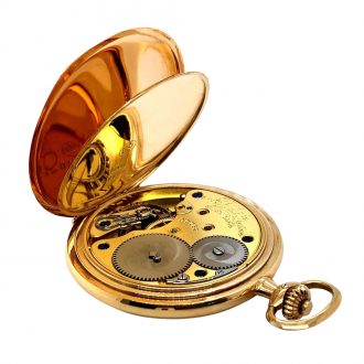 German 14 carat gold hunting cased lever watch Circa 1924 German 14 carat gold hunting cased lever watch Circa 1924