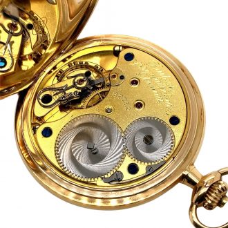 German 14 carat gold hunting cased lever watch Circa 1924 German 14 carat gold hunting cased lever watch Circa 1924