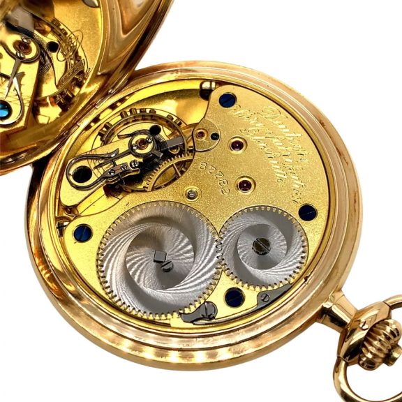 German 14 carat gold hunting cased lever watch Circa 1924 German 14 carat gold hunting cased lever watch Circa 1924