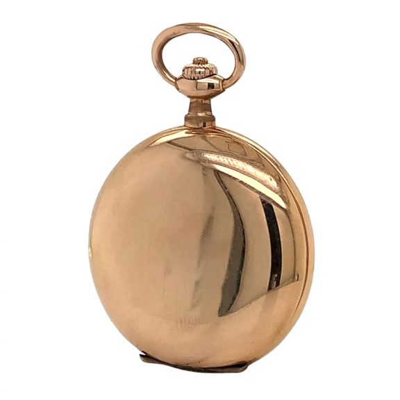 German 14K rose gold hunting cased lever watch Circa 1913 German 14K rose gold hunting cased lever watch Circa 1913
