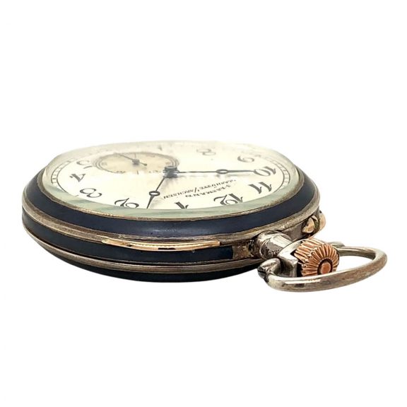 German blackened silver open faced pocket watch Circa 1902 German blackened silver open faced pocket watch Circa 1902