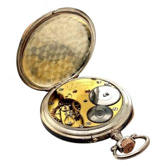 German blackened silver open faced pocket watch Circa 1902 German blackened silver open faced pocket watch Circa 1902