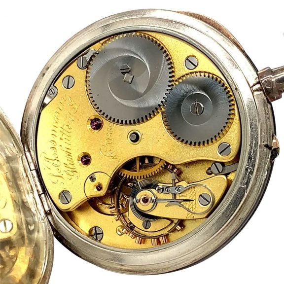 German blackened silver open faced pocket watch Circa 1902 German blackened silver open faced pocket watch Circa 1902