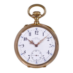 Fine German 18K gold open faced lever watch Circa 1901
