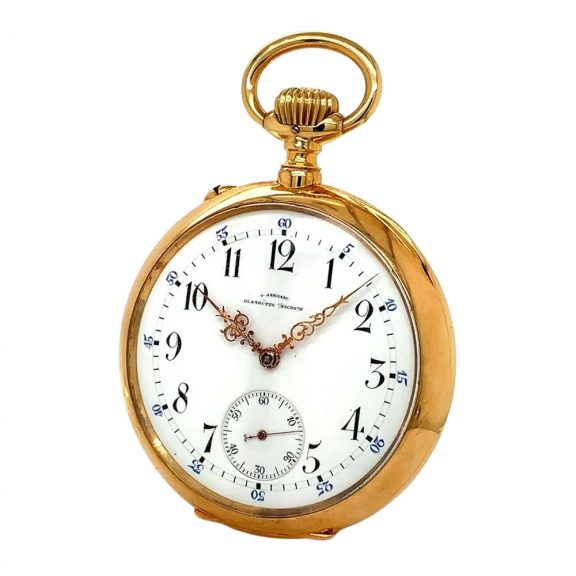 Fine German 18K gold open faced lever watch Circa 1901 Fine German 18K gold open faced lever watch Circa 1901