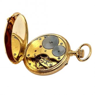 Fine German 18K gold open faced lever watch Circa 1901 Fine German 18K gold open faced lever watch Circa 1901