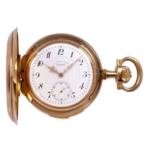 German 18K rose gold hunting cased ceremonial watch Circa 1907