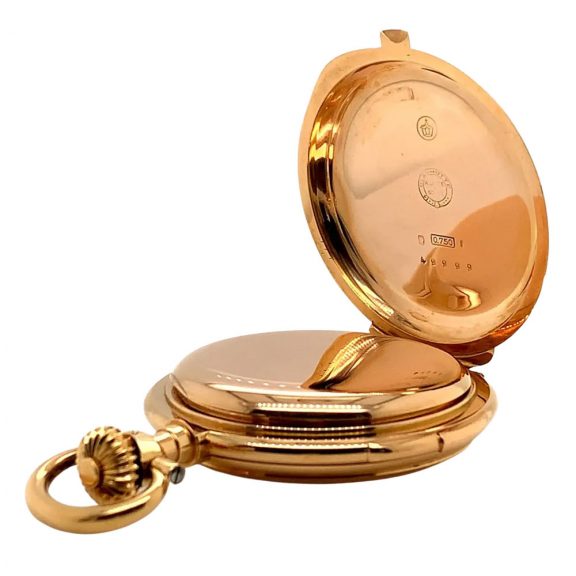 German 18K rose gold hunting cased ceremonial watch Circa 1907 German 18K rose gold hunting cased ceremonial watch Circa 1907