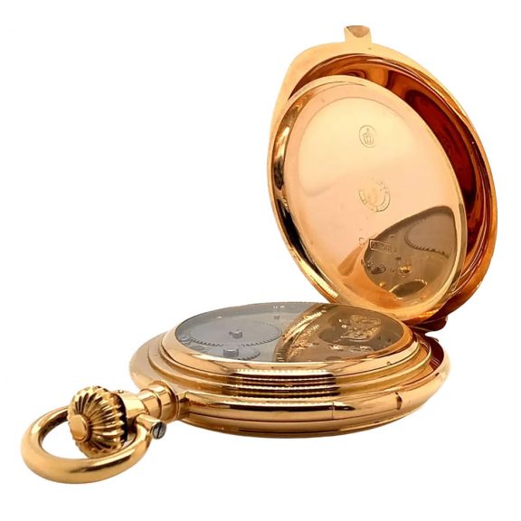 German 18K rose gold hunting cased ceremonial watch Circa 1907 German 18K rose gold hunting cased ceremonial watch Circa 1907