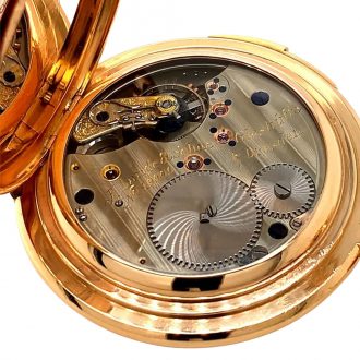 German 18K rose gold hunting cased ceremonial watch Circa 1907