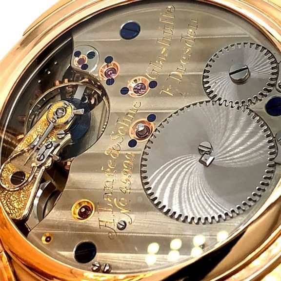 German 18K rose gold hunting cased ceremonial watch Circa 1907 German 18K rose gold hunting cased ceremonial watch Circa 1907