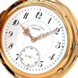 German 18K rose gold hunting cased ceremonial watch Circa 1907