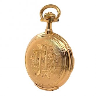 German 18K rose gold hunting cased ceremonial watch Circa 1907