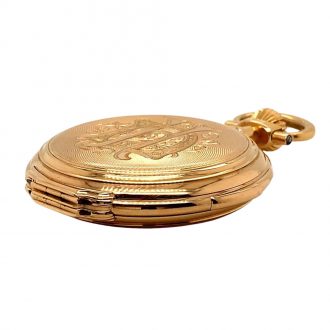 German 18K rose gold hunting cased ceremonial watch Circa 1907