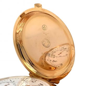 German 18K rose gold hunting cased ceremonial watch Circa 1907