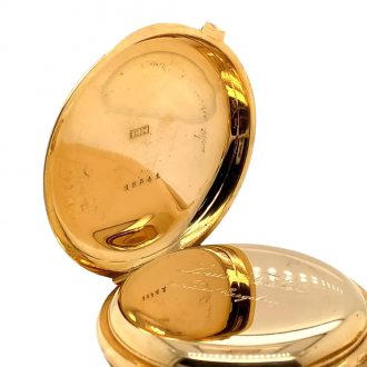 German 18K gold hunting cased lever pocket watch Circa 1883