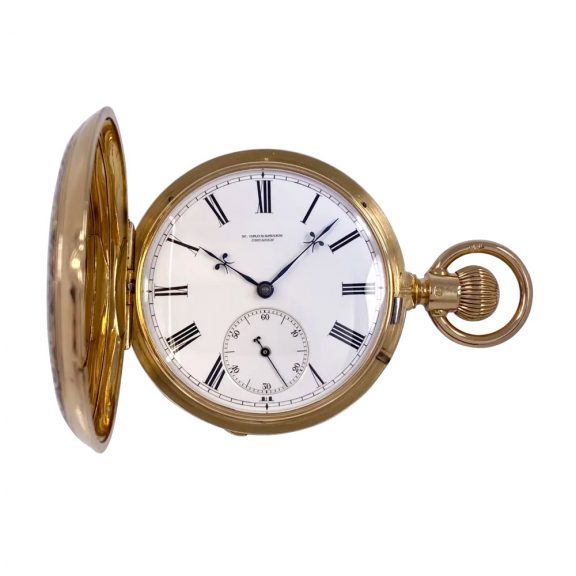 German 18K gold hunting cased quality 1A lever watch Circa 1880