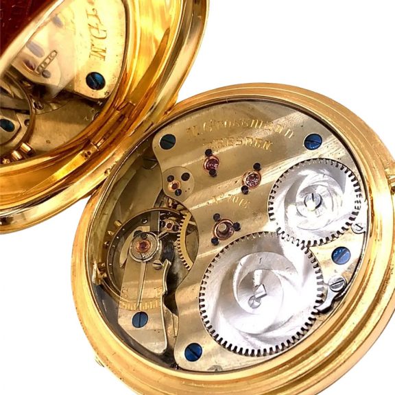 German 18K gold hunting cased quality 1A lever watch Circa 1880 German 18K gold hunting cased quality 1A lever watch Circa 1880