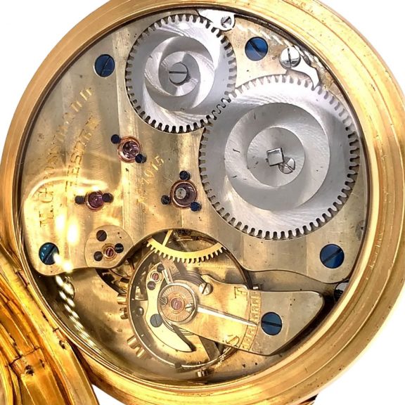 German 18K gold hunting cased quality 1A lever watch Circa 1880 German 18K gold hunting cased quality 1A lever watch Circa 1880