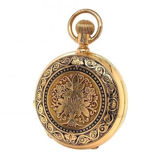 German 18K gold hunting cased quality 1A lever watch Circa 1880