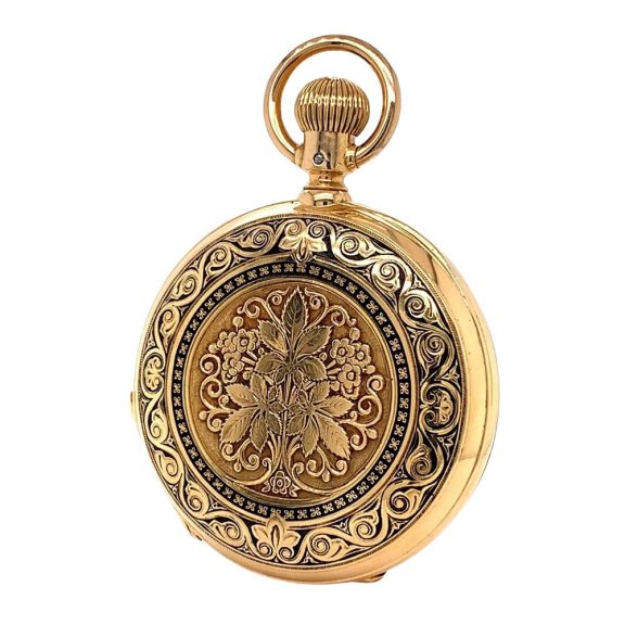 German 18K gold hunting cased quality 1A lever watch Circa 1880 German 18K gold hunting cased quality 1A lever watch Circa 1880