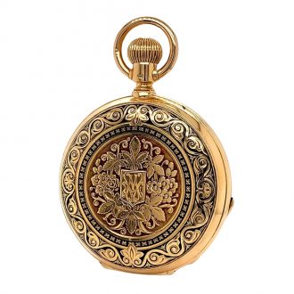 German 18K gold hunting cased quality 1A lever watch Circa 1880
