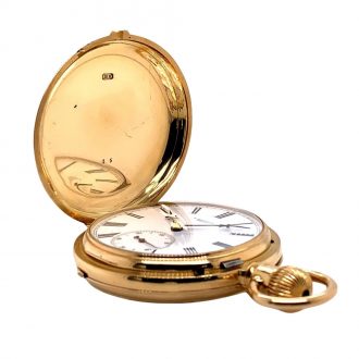 German 18K gold hunting cased quality 1A lever watch Circa 1880