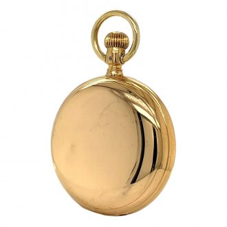 German 14K gold hunting cased lever chronograph Circa 1885