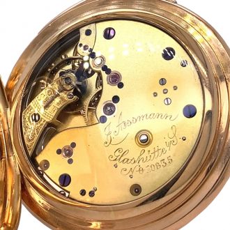 German rose gold minute repeating lever watch Circa 1890