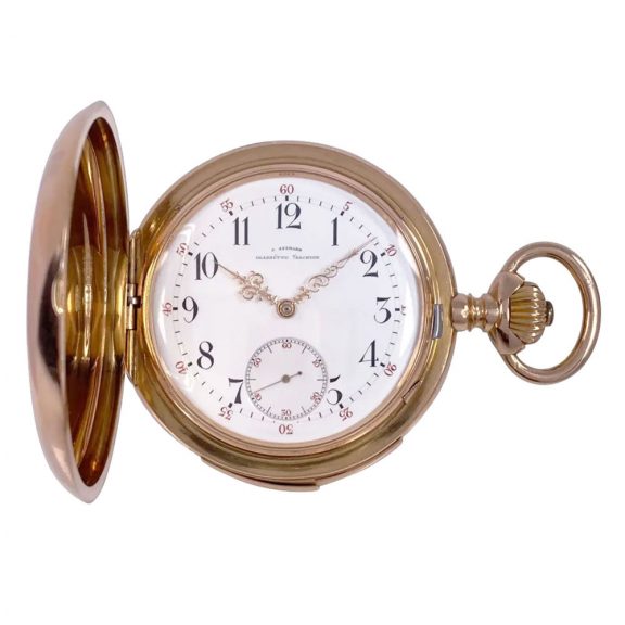 German rose gold minute repeating lever watch Circa 1890