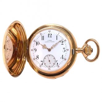 German rose gold minute repeating lever watch Circa 1890