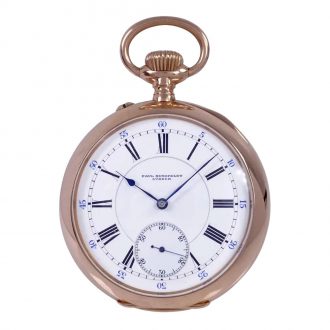 German 14K rose gold open faced chronometer Circa 1913