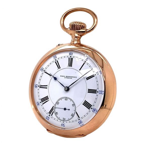 German 14K rose gold open faced chronometer Circa 1913 German 14K rose gold open faced chronometer Circa 1913
