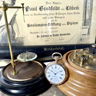 German 14K rose gold open faced chronometer Circa 1913