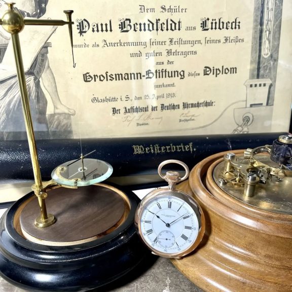 German 14K rose gold open faced chronometer Circa 1913 German 14K rose gold open faced chronometer Circa 1913