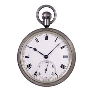 Heavy Swiss silver open faced ankerchronometer Circa 1972