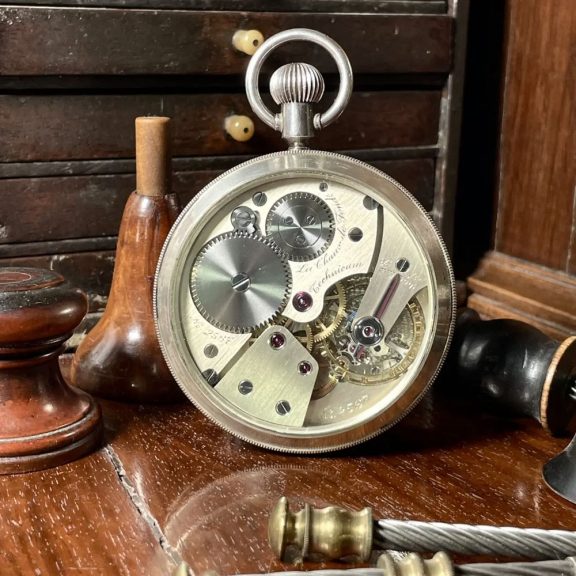 Heavy Swiss silver open faced ankerchronometer Circa 1972 Heavy Swiss silver open faced ankerchronometer Circa 1972