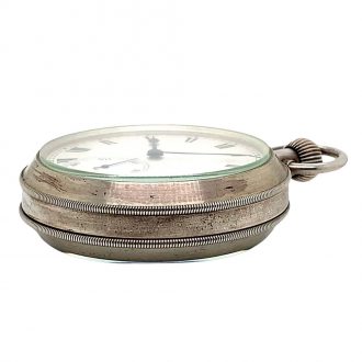 Heavy Swiss silver open faced ankerchronometer Circa 1972