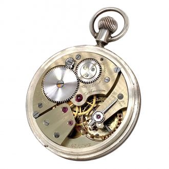 Heavy Swiss silver open faced ankerchronometer Circa 1972