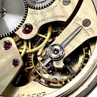 Heavy Swiss silver open faced ankerchronometer Circa 1972