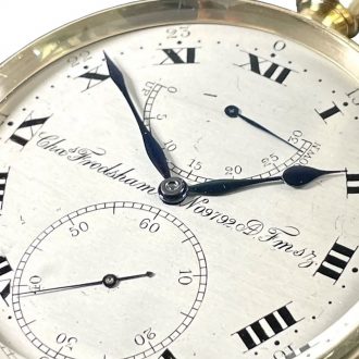 Impressive English gold chronometer with power reserve Circa 1918
