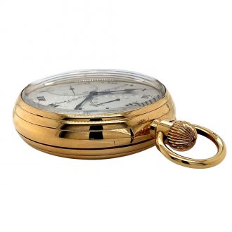 Impressive English gold chronometer with power reserve Circa 1918