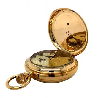 Impressive English gold chronometer with power reserve Circa 1918