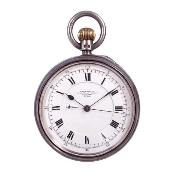 English silver lever watch with 34 minute carrousel Circa 1905 English silver lever watch with 34 minute carrousel Circa 1905