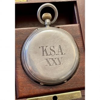 English silver lever watch with 34 minute carrousel Circa 1905 English silver lever watch with 34 minute carrousel Circa 1905